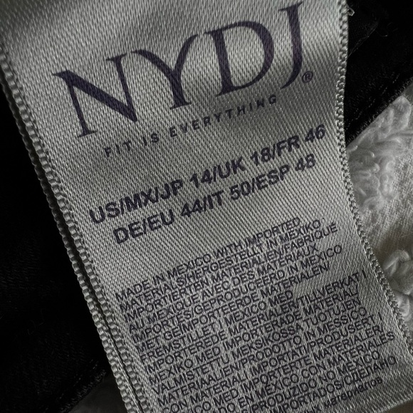 NYDJ Barbara Bootcut Black Denim Stretch Lift X Tuck Technology Jeans 14 Short - Picture 13 of 15